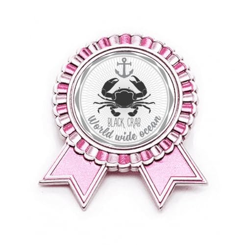 Broche crabe en métal rose au design organisme marin raffiné