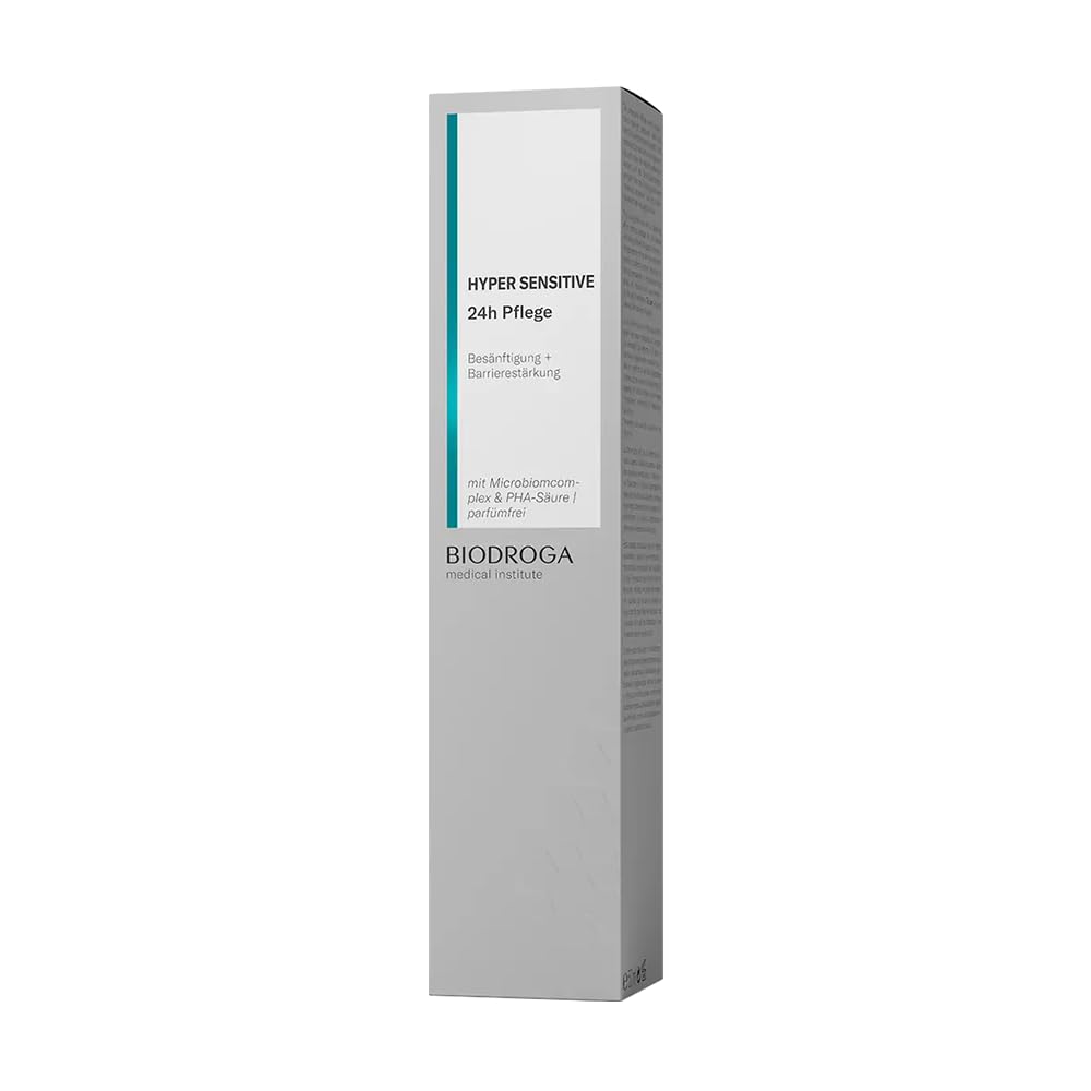 BIODROGA Medical Institute Hyper Sensitive 24h pielęgnacja 50 ml – kojąca pielęgnacja twarzy, pielęgnacja skóry, krem do skóry wrażliwej, bez parabenów, bez silikonu, testowany dermatologicznie