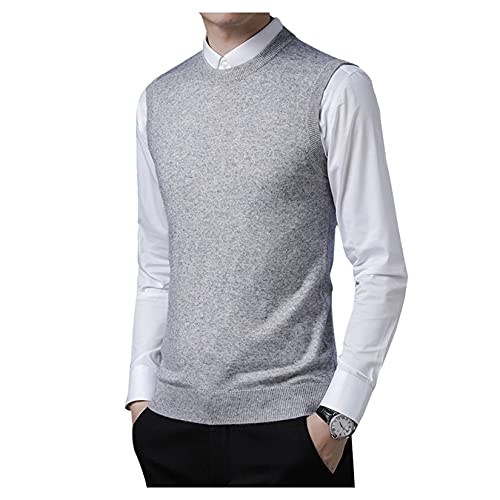 Chaleco de punto de hombre con mezcla de lana ideal para looks de oficina y diario