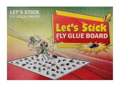 Image of Fly Glue Trap Sticker Paper /Sticky Traps Sticky Fly Board Trap for Home, Office, Hosptial, Bakery, Fish Chiken Stall etc (Pack of 20 No)