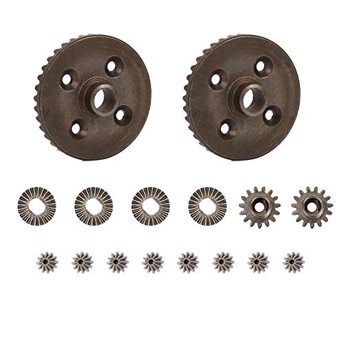 Preisvergleich Produktbild RC Auto-Differentialgetriebe, Metall Reduction Differential Gear Zubehör Kompatibel mit Wltoys 1:18 A949 A959 A969 A979 Modellauto(2 Sätze Zahnrad)