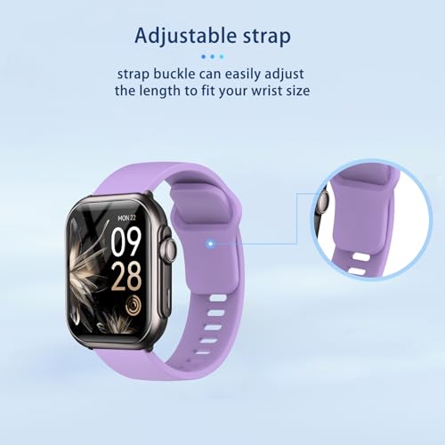 Correa de silicona para smartwatch RUXINGX G62 morada miniatura 6