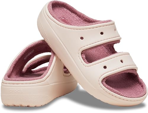 Image of Crocs Unisex Adult Classic Cozzzy Towel Sandals, Fuzzy Slippers and Slides