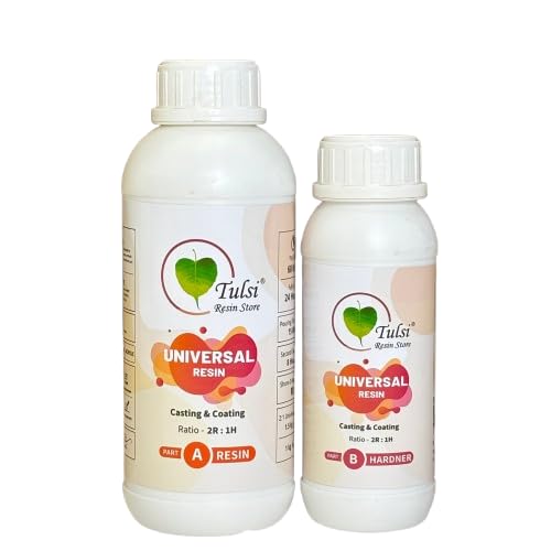 Tulsi Resin 2:1 Universal Epoxy Resin & Hardener | Crystal Clear, Moisture-Free, Bubble-Free | Coating & Casting for Art, Jewellery, Coasters, Wood | Trusted by 1 Lac+ Artists (1.5 Kg)-image-19