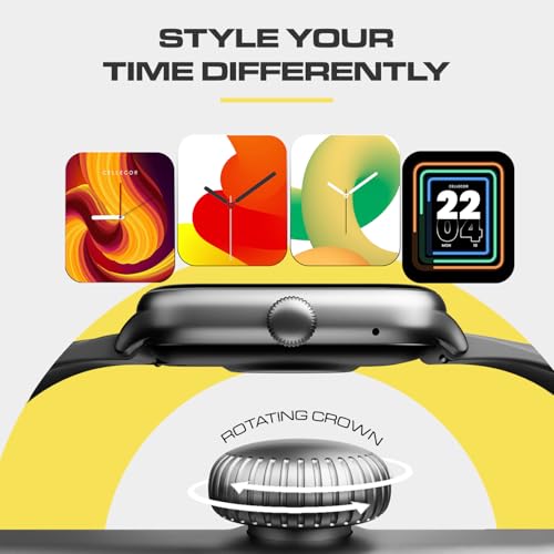 Image of CELLECOR E1 Flex 1.83 inch (46.48mm) HD Display Smart Watch, 500 Nits, 60Hz Refresh Rate, Bluetooth Calling, AI generated Watch Faces, 100+ Sports Modes, Health Suite, Voice Assistance (Silver-Grey)