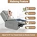 BareTay Lift Chairs Recliner Chairs For the Elderly with Massage & Heat, Extended Footrest Padded Backrest & Seat, USB+Type C Ports, 2 Cup Holders 2 Side Pockets
