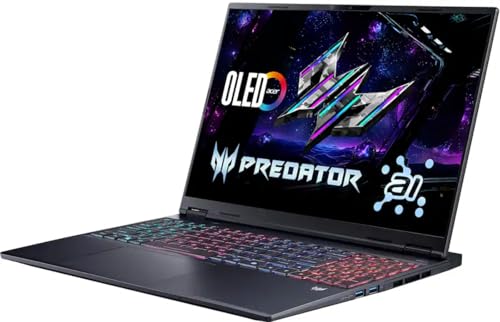 Acer - Predator Helios Neo 16S AI Gaming Laptop, 16" OLED 240Hz Display, Intel 24-Core Ultra 9 275HX, NVIDIA GeForce RTX 5070Ti, Windows 11 Pro, tastiera retroilluminata RGB, Wi-Fi 6E, 64GB DDR5 + 4TB - Notebook - Immagine 9