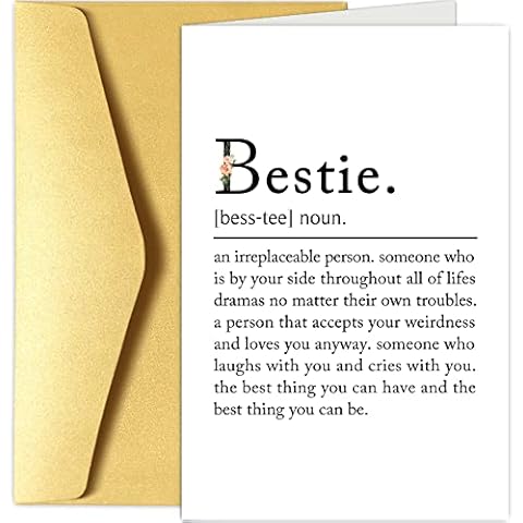Bestie Definition Card for Best Friends Cover