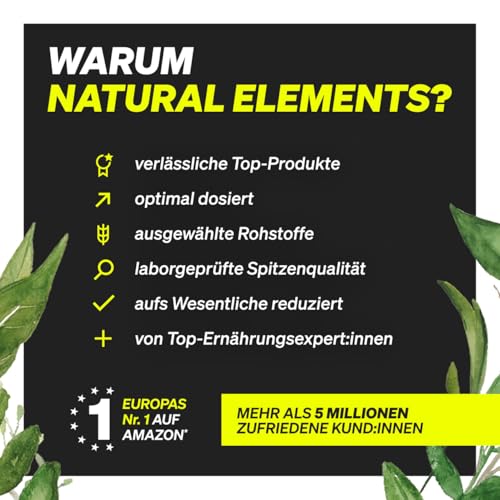 natural elements Vitamin D3 + K2 Tropfen 50ml - Premium: 99,7+% All-Trans (K2VITAL® von Kappa) + hoch bioverfügbares Vitamin D3 - Laborgeprüft, hochdosiert, flüssig und in Deutschland produziert