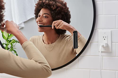 Quip Rechargeable Electric Toothbrush - Smart, Bluetooth Sonic Toothbrush With Habit Improving Timer - Ada Accepted Electric Toothbrush For Adults - Travel Toothbrush With Cover - All Black Metal #TOP6