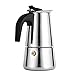 Réchaud de fabricant de café de pot de moka d'acier inoxydable de 100ml / 200ml / 300ml / 450ml pour le bureau, la maison, le restaurant, l'utilisation de café(100ml)