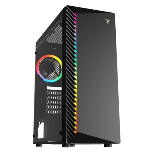 Tempest Shade Torre PC RGB, ATX, Cristal Templado, Alta Ventilación, USB 3.0, 4 Ventiladores 120mm Preinstalados, Torre Gaming Negra