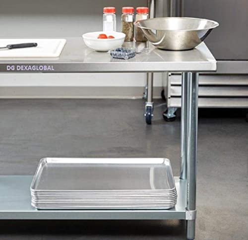 Image of DG DEXAGLOBAL Stainless Steel (SS Table, 45 x 26 inch x 34 inch (1 Under Shelf+ Wheels))
