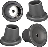 4 PCS Replacement Feet for Bath Seat Shower Chair, 1-1/8' I.D Slope Rubber Feet Pad for Transfer Shower Bench Shower Seat Commode Chair, Non Slip Suction Cup Feet Caps, Metal Insert Reinforced