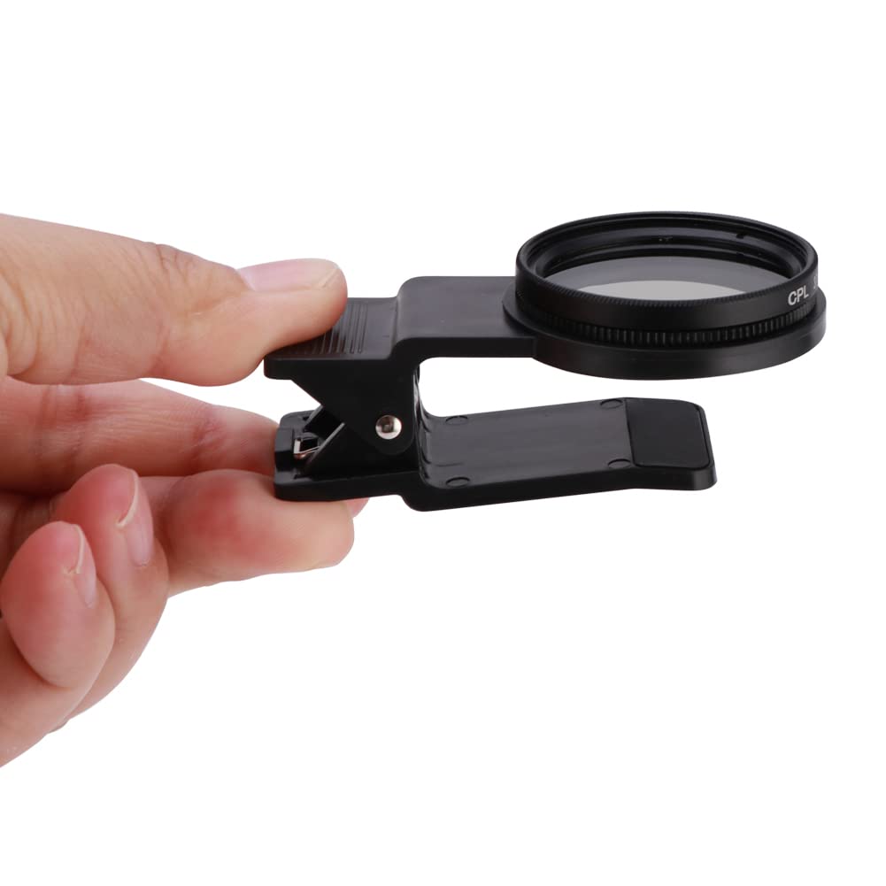 37mm CPL Polarized Phone Camera Lens, Universal Clip‑On Anti‑Glare Filter | HD optical glass, reduces reflection & ghosting, compatible with iPhone, Samsung and most smartphones.