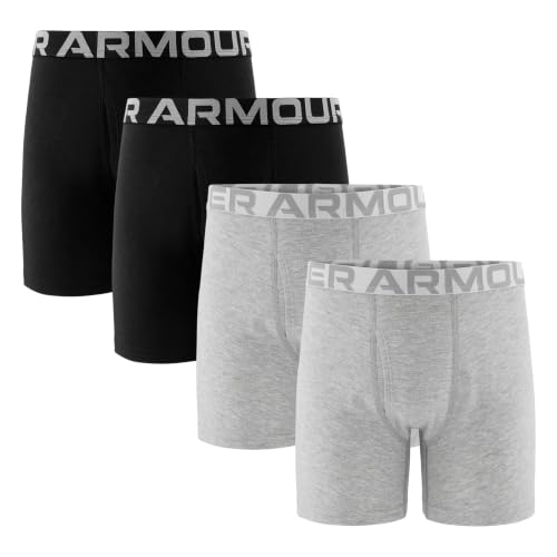 Image of Under Armour Boys' Multipack Performance Cotton Boxerjock Brief, Lightweight & Smooth Stretch Fit