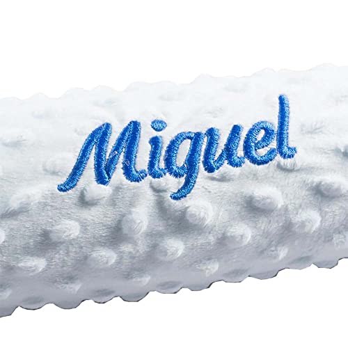CALLE DEL REGALO Cojín antivuelco Azul para bebé Bordado con Nombre
