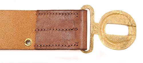 WW2 Style US Officers Leather Belt with Wreath4