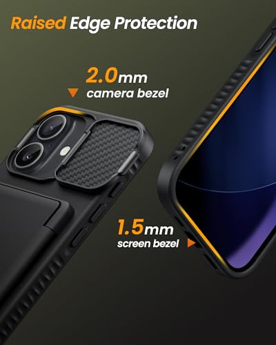 Image of for iPhone 17 Case Wallet with Stand, Built-in [2 Pack] Screen Protector & Card Holder & Camera Cover, Military Grade Drop Protection Phone Case for iPhone 17 6.3 inch 2025, Black