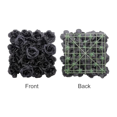 Décoration de maison panneau mural fleurs artificielles 3D roses noires - 3