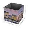 RLDOBOFE Sturdy Los Angeles Skyline Storage Cubes,Portable Bins with Double Handles,Folding Storage Bins for Organizing Books,Shelves, Closet,Craft Supplies 10.6 X 10.6 X 10.6 In #1