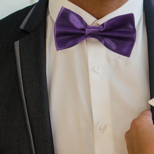 Set de Cummerbund, Corbata y Pañuelo Morado miniatura 5