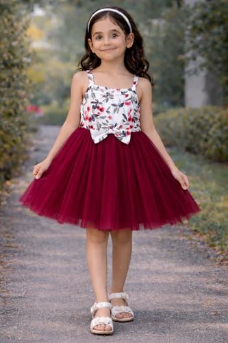 Image of Buy & Try Baby Girl's Modal Printed Frock Mini Length Short Frocks Dress.