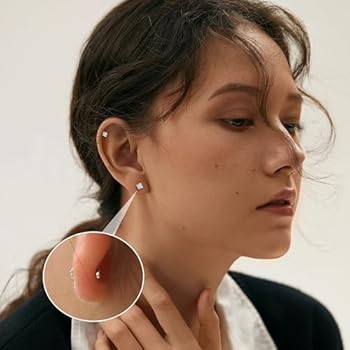 YADOCA 4 paar roestvrijstalen magnetische oorbellen voor heren en dames, niet-piercing, clip op oorstekers, zirkonia, 4-7 mm
