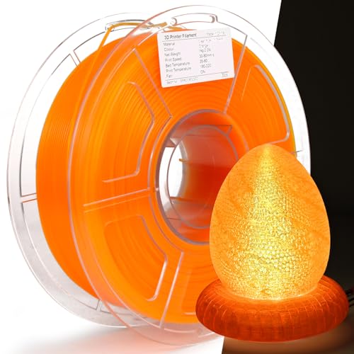 Image of 3D Printer Pla Filament HS Transparent Orange for Bambu Lab AMS,AMS Lite | High toughness is suitable for functional parts;prevents nozzle clogging and air bubbles1.75mm is suitable for Bambu printers