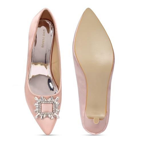 Image of Lino Perros Womens Lino Perros Crystal Broach Pumps Heeled Sandal