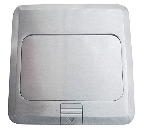 Pop Up Floor Box Countertop Box w/15A with Duplex Receptacle - Brushed-Stainless Finish - Thumbnail 5