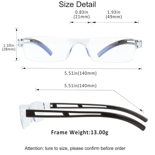 Image of YEIN Reading Glasses 8 Pairs Blue Ligth Blocking Reading Glasses for Men and Women Fashion Square Frame Readers (4 Color+4 Black,+3.75)