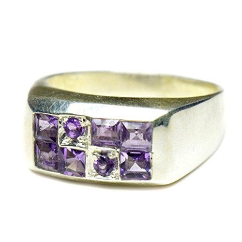 Solitaire argent 925 marquise violet antiallergique fini les doigts ternis