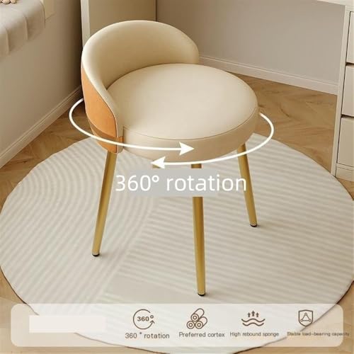 Silla de tocador de piel sintética con acabado sofisticado y diseño ergonómico 5