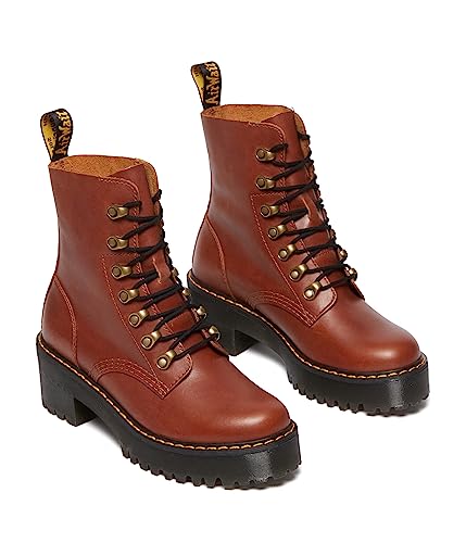 Dr. Martens Women's Leona Leather Heeled Boot Fashion