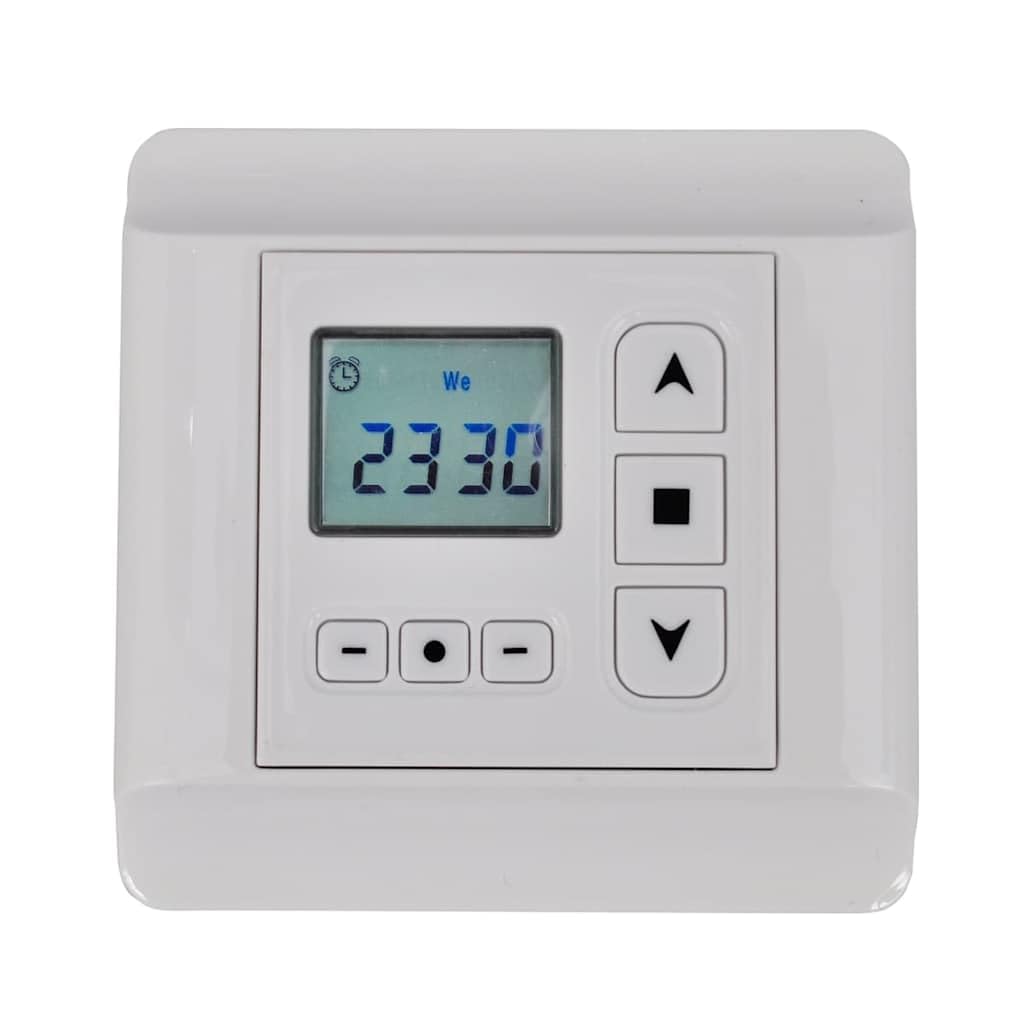 Rollladensteuerung mit Zeitschaltuhr, Zeitschaltuhr für Rohrmotor, 230V Markisensteuerung mit LCD-Display, wöchentlicher Zeitplan, 6-Tasten-Bedienung
