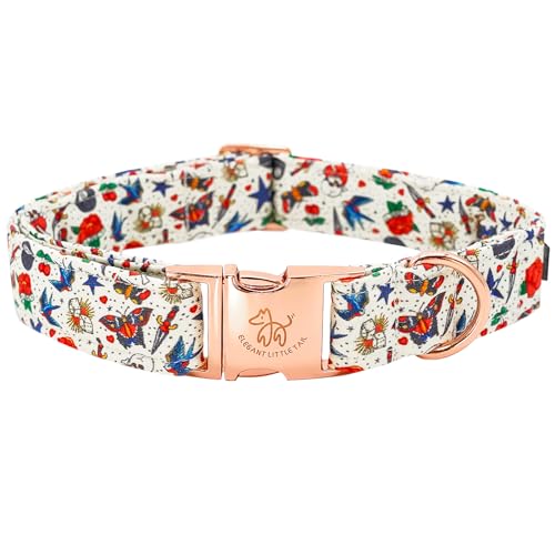 Collier pour chien motif rose édition Saint-Valentin sangle réglable souple