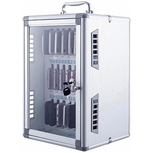Handy Safe Schule Handybox 24/36 Slots Aluminiumlegierung Handygarage Wandmontierter abschließbarer Handy Tresor Geeignet für die Schulfabrikleitung (24 Slots, 1er-Pack)