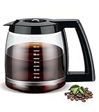 Ugotit 14 Cup Coffee Carafe Replacement Compatible with Cuisinart Coffee Maker Models DCC-3200, DCC-3200P1, DCC-2200, DCC-2600, DCC-2800, CBC-7000PCFR and DCC-2200RC, Glass Coffee Pot with Lid
