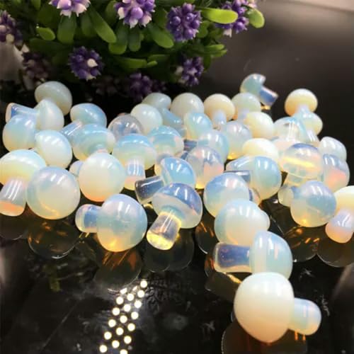Wholesale 100pcs 15MM+ Natural Mushroom Quartz Crystal Carved Polishing -opalite-100pcs