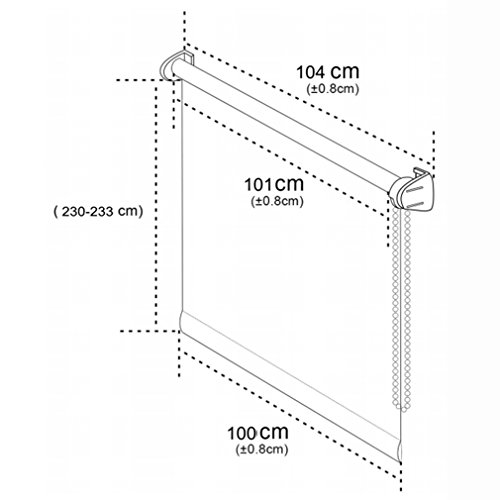 SHINY HOME® Tende a rullo colore a scelta ca