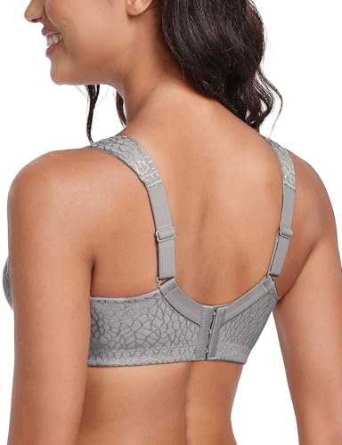 Curyon Reggiseno con Chiusura Frontale per Donna Senza Ferretto Taglie Grandi Coppe Piene Senza Imbottitura Spalline Regolabili Schiena a X Senza Ferretto Beige 1B