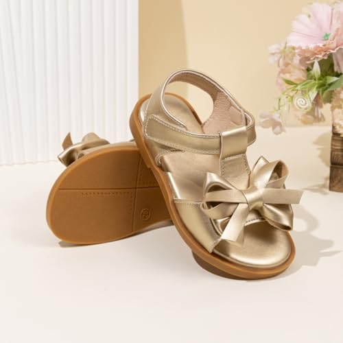 Image of Toddler Girls Sandals Little Girl Summer Flat Sandal Baby Open Toe Outdoor Beach Holiday Dress Shoes