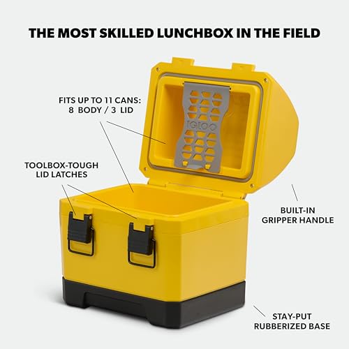 Igloo Gripper CoolBox 10 Qt Cooler, Industrial Yellow - image 2