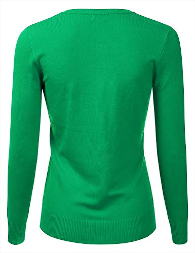 LALABEE Women's Crewneck Long Sleeve Button Down Knit Cardigan Sweater (S-XXL)3