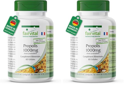 Propolis d'abeille 1000mg contre les coups de fatigue et les baisses de forme