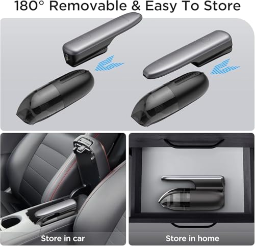 Image of Handheld Vacuum Cordless Rechargeable,Air Duster & Vacuum Cleaner with LED,Portable Car Vacuum,0.99 lbs Lightweight,100W High Power Hand Held Vacuums for Pet /Car /Home /Office