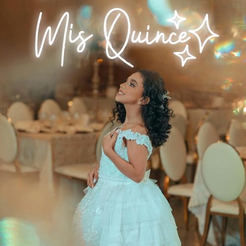 Image of Mis Quince Custom Neon Sign Light for Wall Decor,Quinceanera Neon Light Birthday Gift,Wall Art Neon Led Light Up Signs Personalized Mis Sign Gifts for Her,Size:50cm