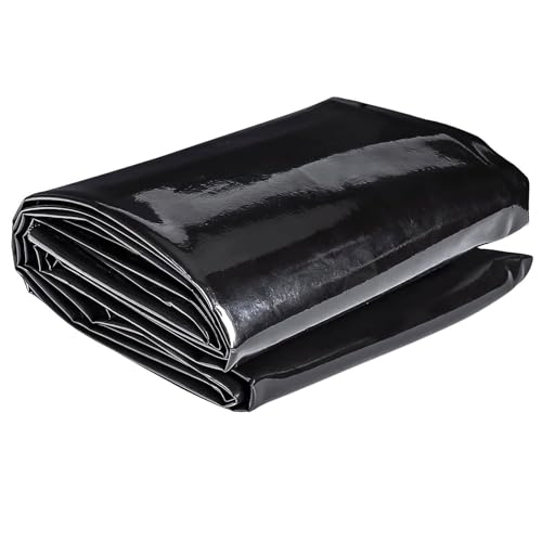Pond Liner, 2x3m 3x4m 4x7m 5x5m 6x8m 8x10m 10x15m, HDPE Black Heavy Duty Underlay Garden Membrane Pond Lining for Natural Lookin