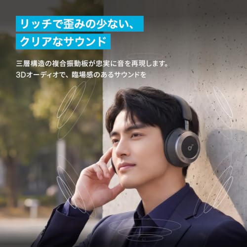 Image of Anker Soundcore Space One Pro (Bluetooth 5.3 Wireless Headphone) [Up to 60 Hours of Music Playback / Ultra Noise Canceling 3.5 / LDAC / High Resolution Support (Wireless /Wired) / Multipoint